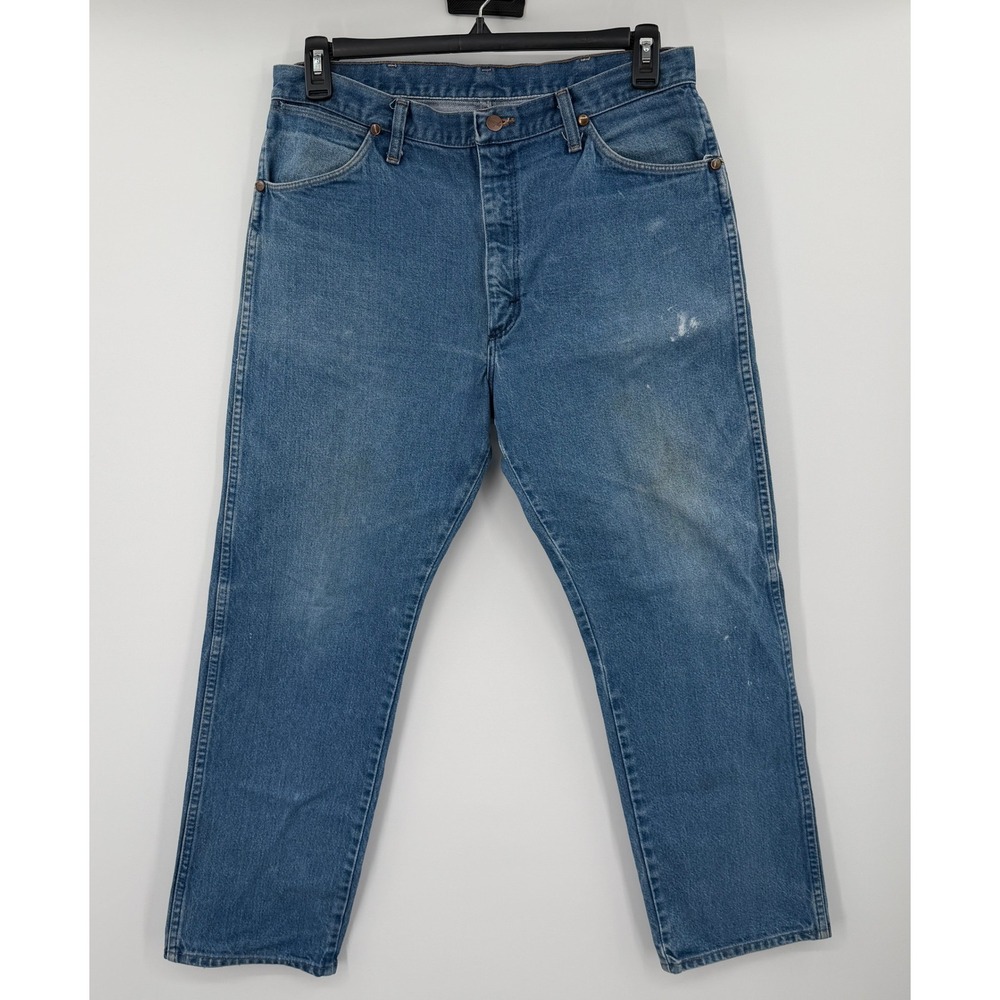 Wrangler 13MWZ Cowboy Cut Jeans Mens 33x30 Blue Denim Straight Leg Vintage USA